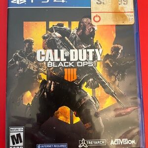 Call of Duty: Black Ops 4 (PS4) - Black/Orange Cover